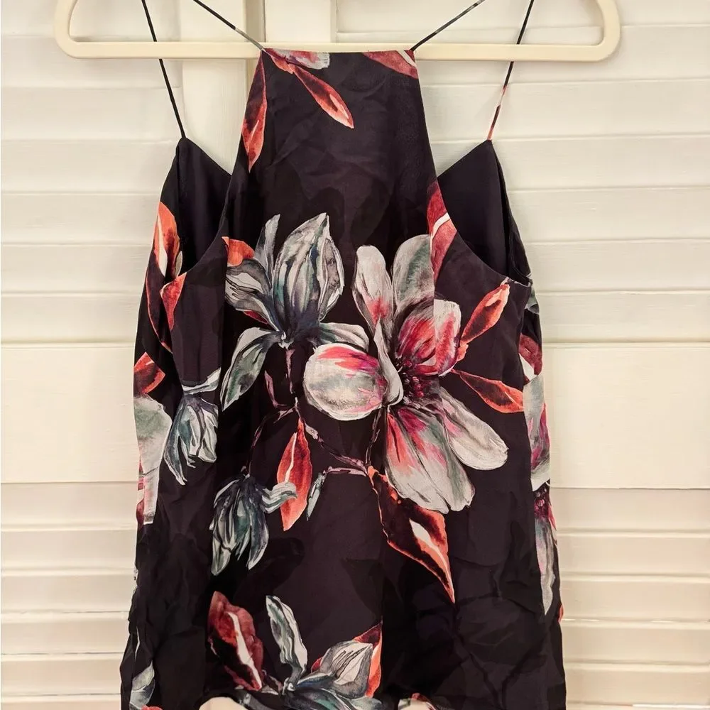Karen Millen The Atelier 100% Silk Camisole in Floral Black - Picture 3 of 4